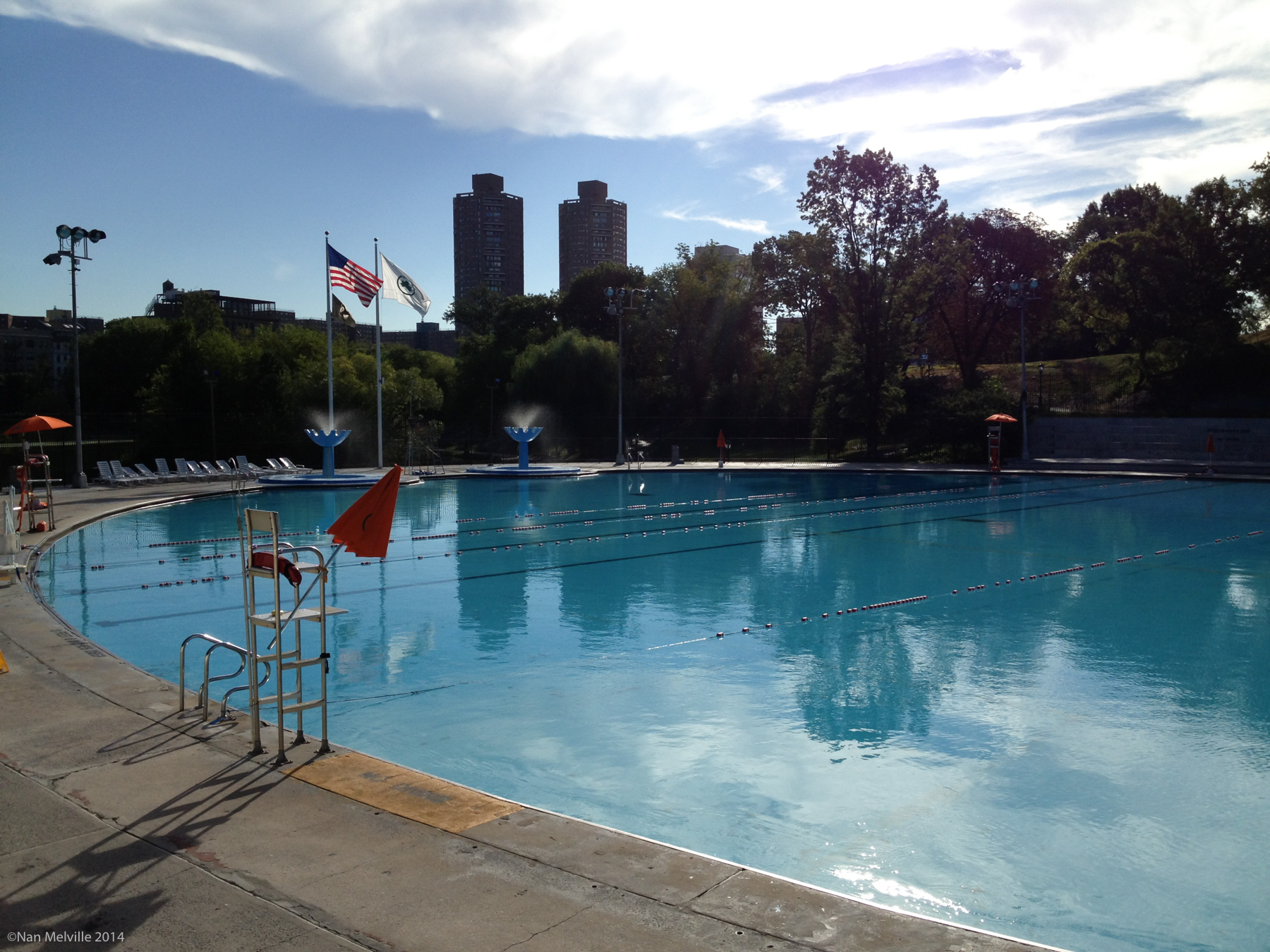 The old Lasker Pool in Central Park.