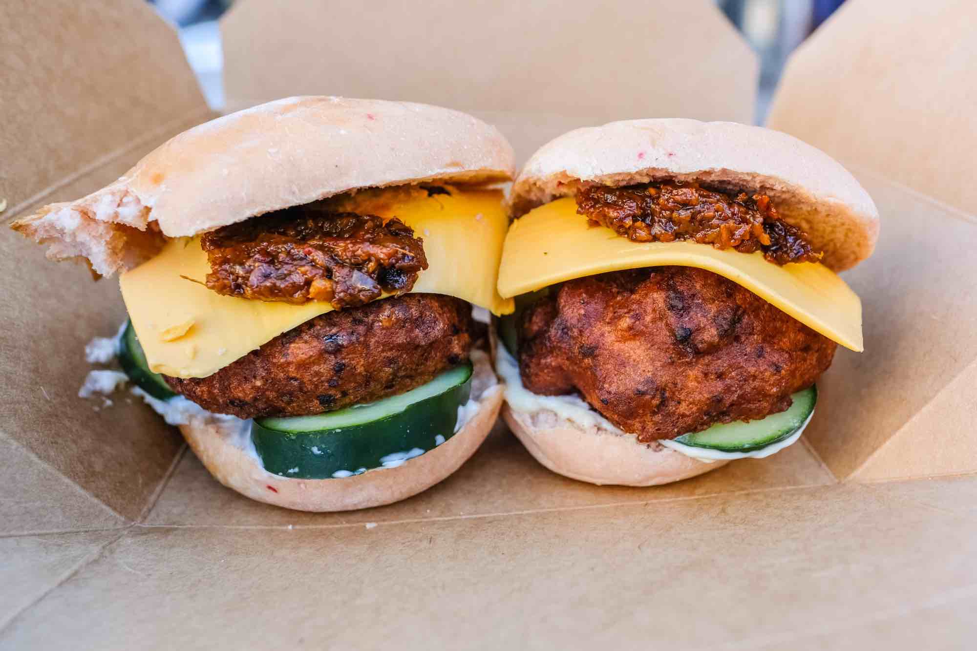Double akara vegetarian sandwiches, $10.04