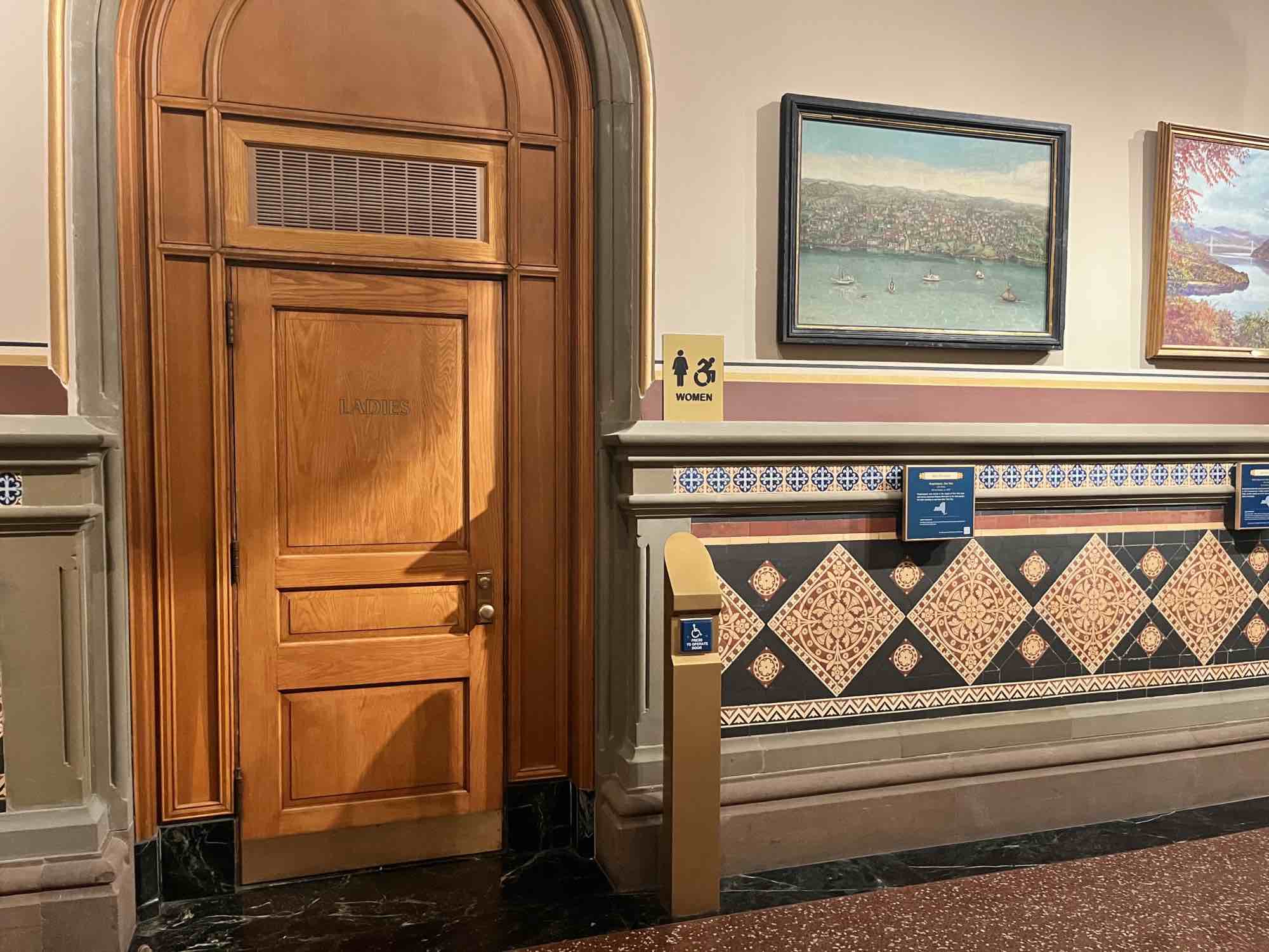 The exterior of the Women's Bathroom in the Capitol Building