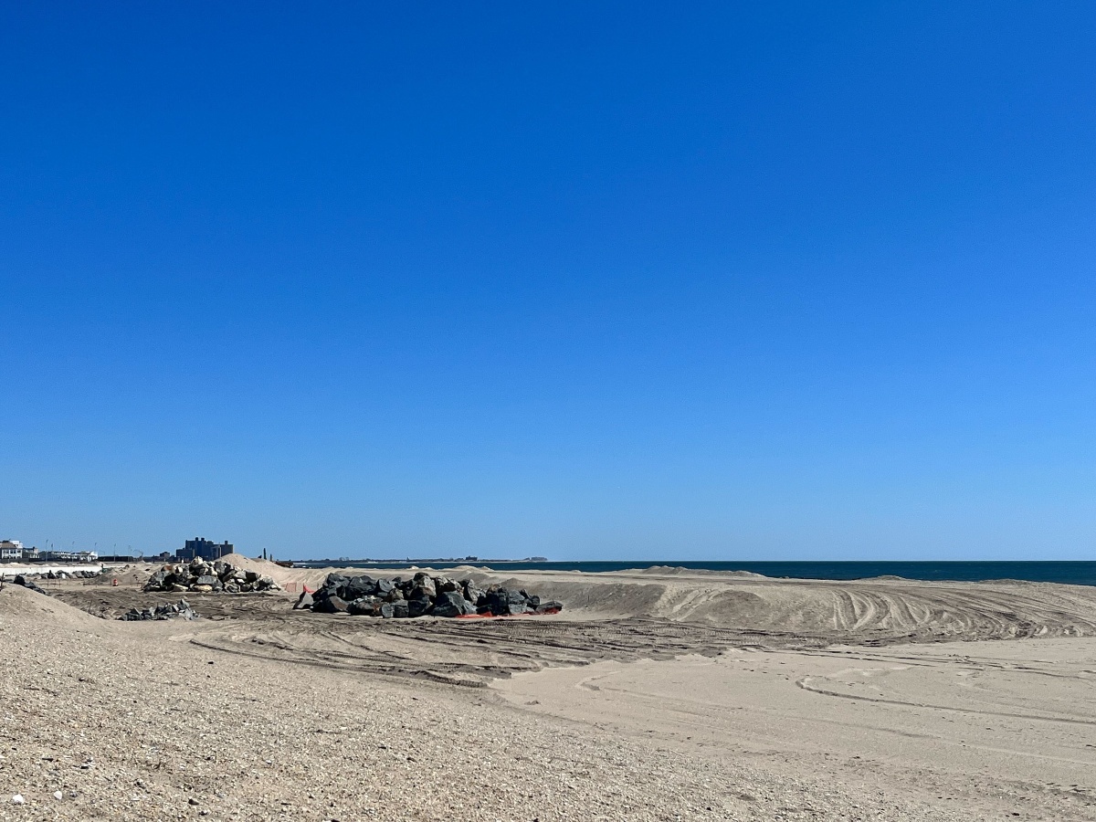Rockaway Beach on a sunny day.
