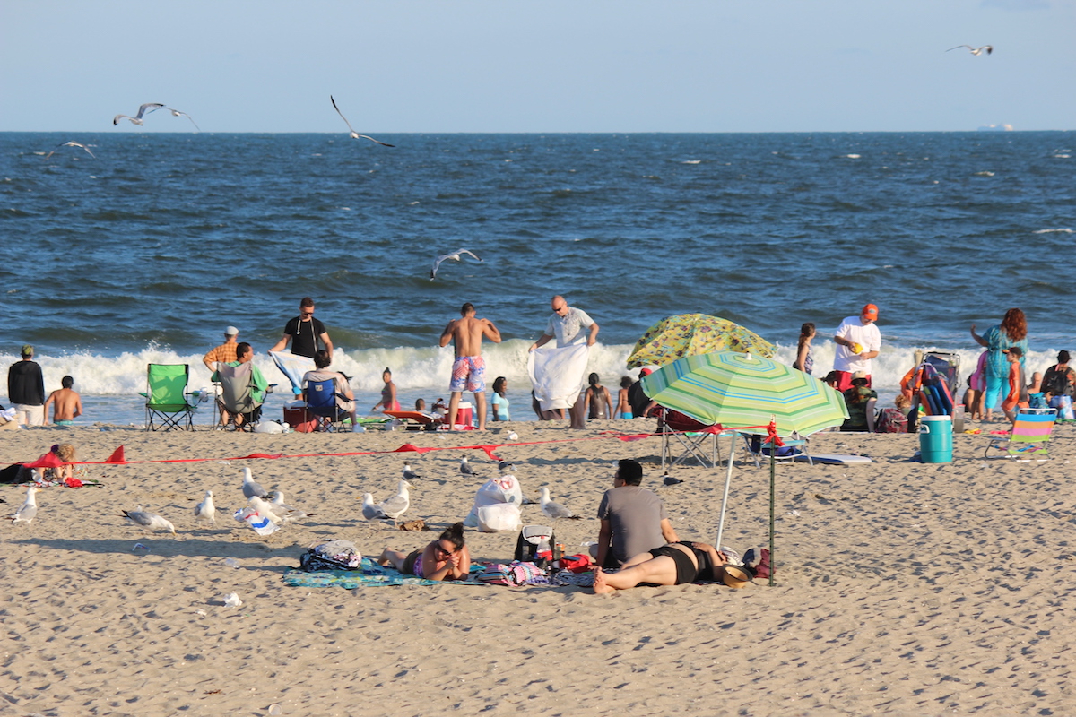 A beach scene at the Rockaways