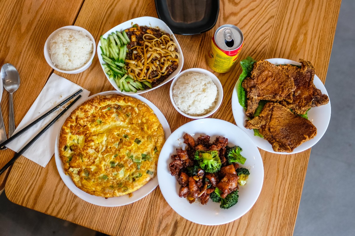 A table full of Taiwanese food at Mama Lee in Williamsburg.