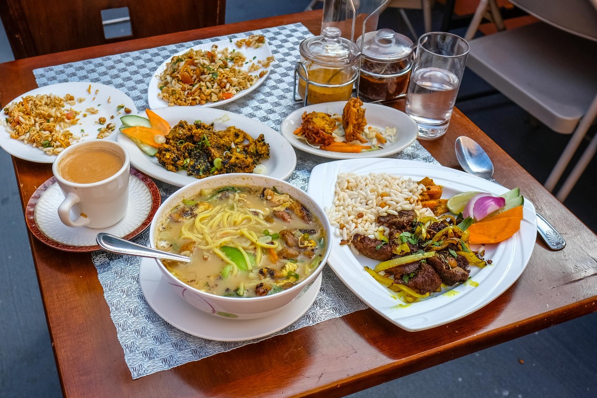 A selection of menu items from Sunnyside restaurant Spicy Nepal.