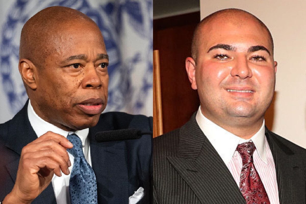 Mayor Eric Adams and the attorney who oversees his legal defense trust Vito Pitta are seen side by side in a photo illustration.