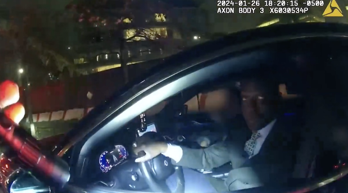 Body camera footage of Councilmember Yuself Salaam being pulled over on Friday night.