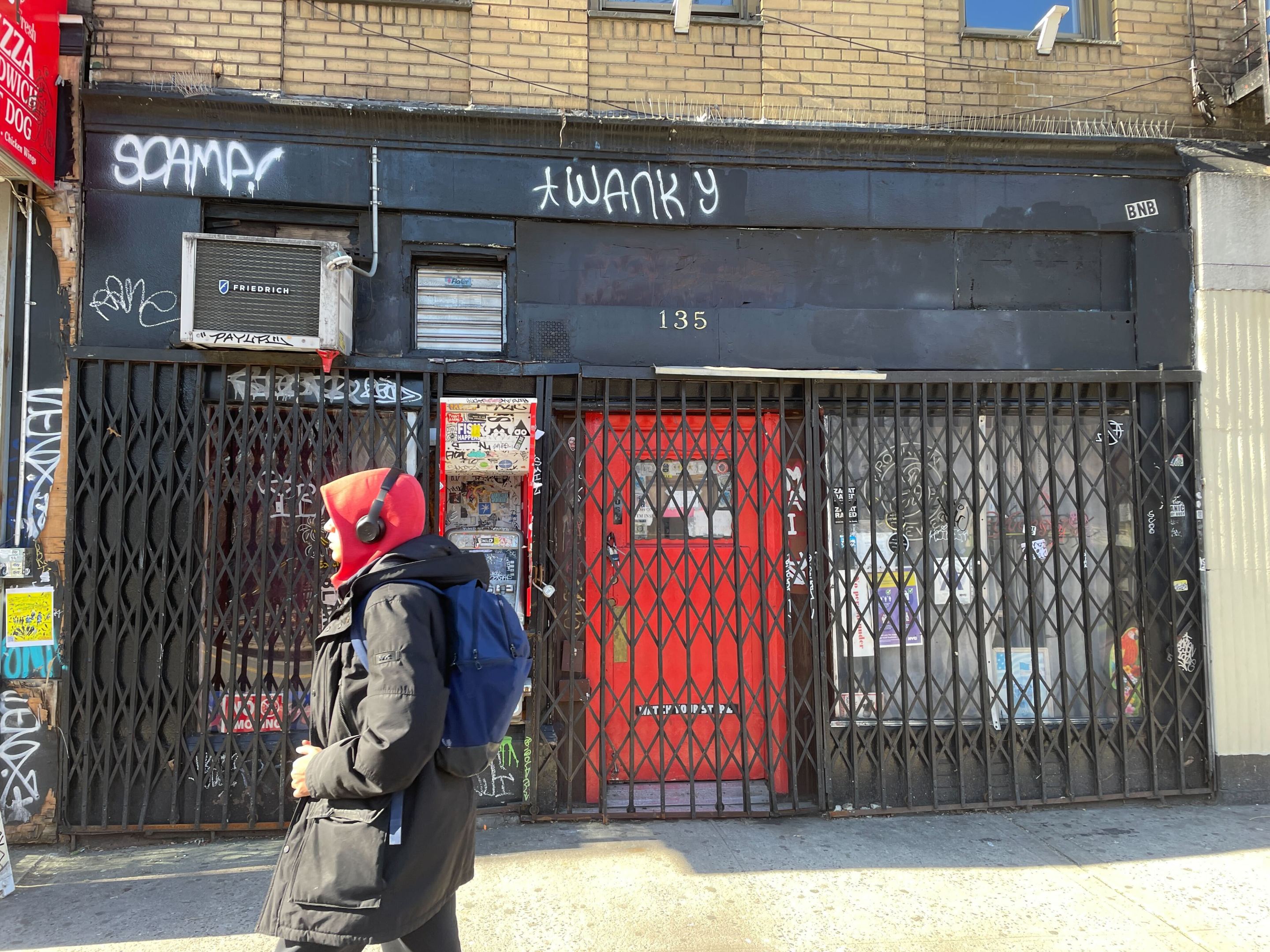 Exterior of Lucy's bar.