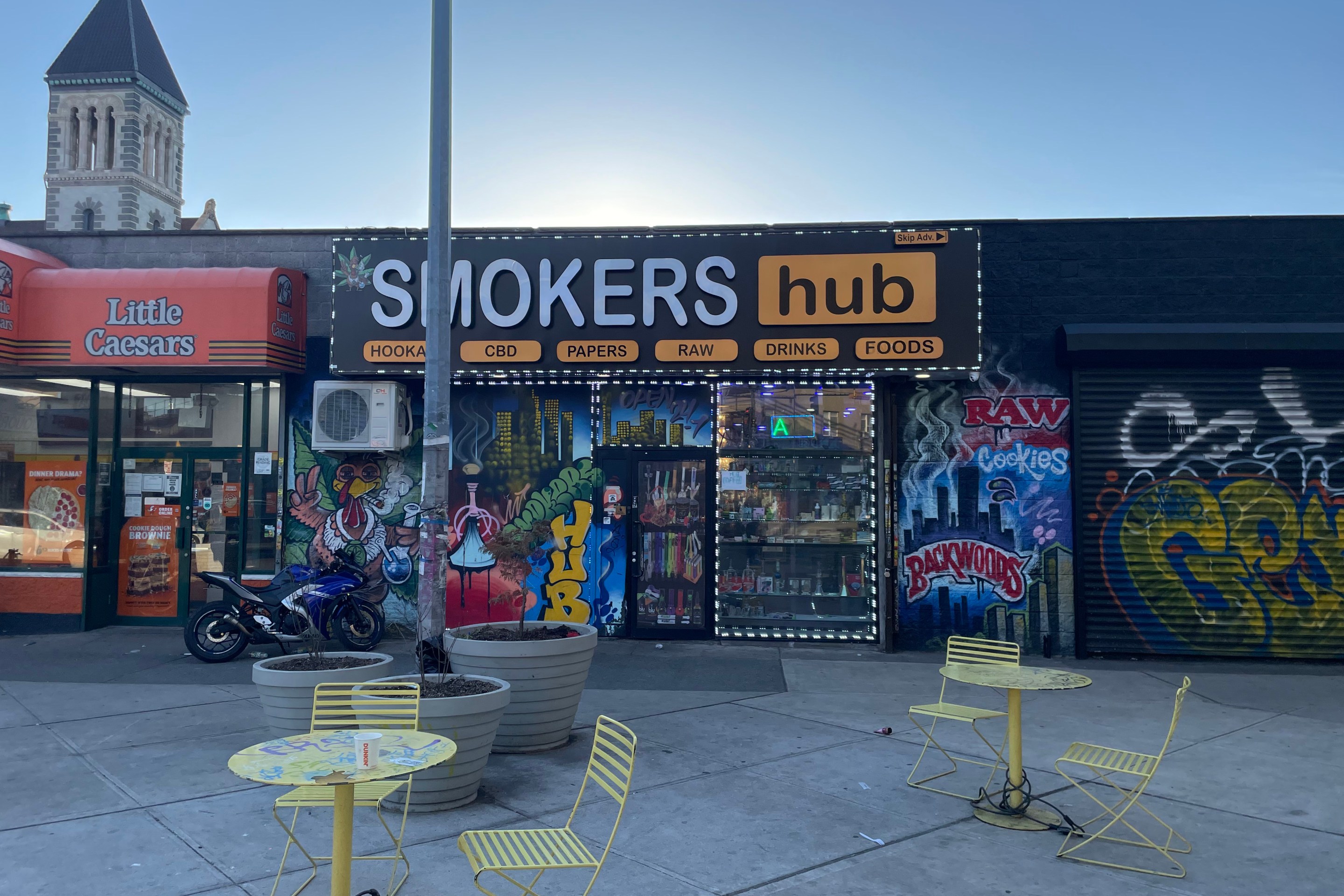 Unlicensed smoke shop in Brooklyn.